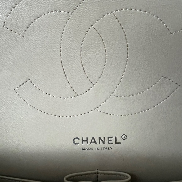 Chanel Large Classic Flap Beige Caviar Silver Hardware - Picture 15 of 15